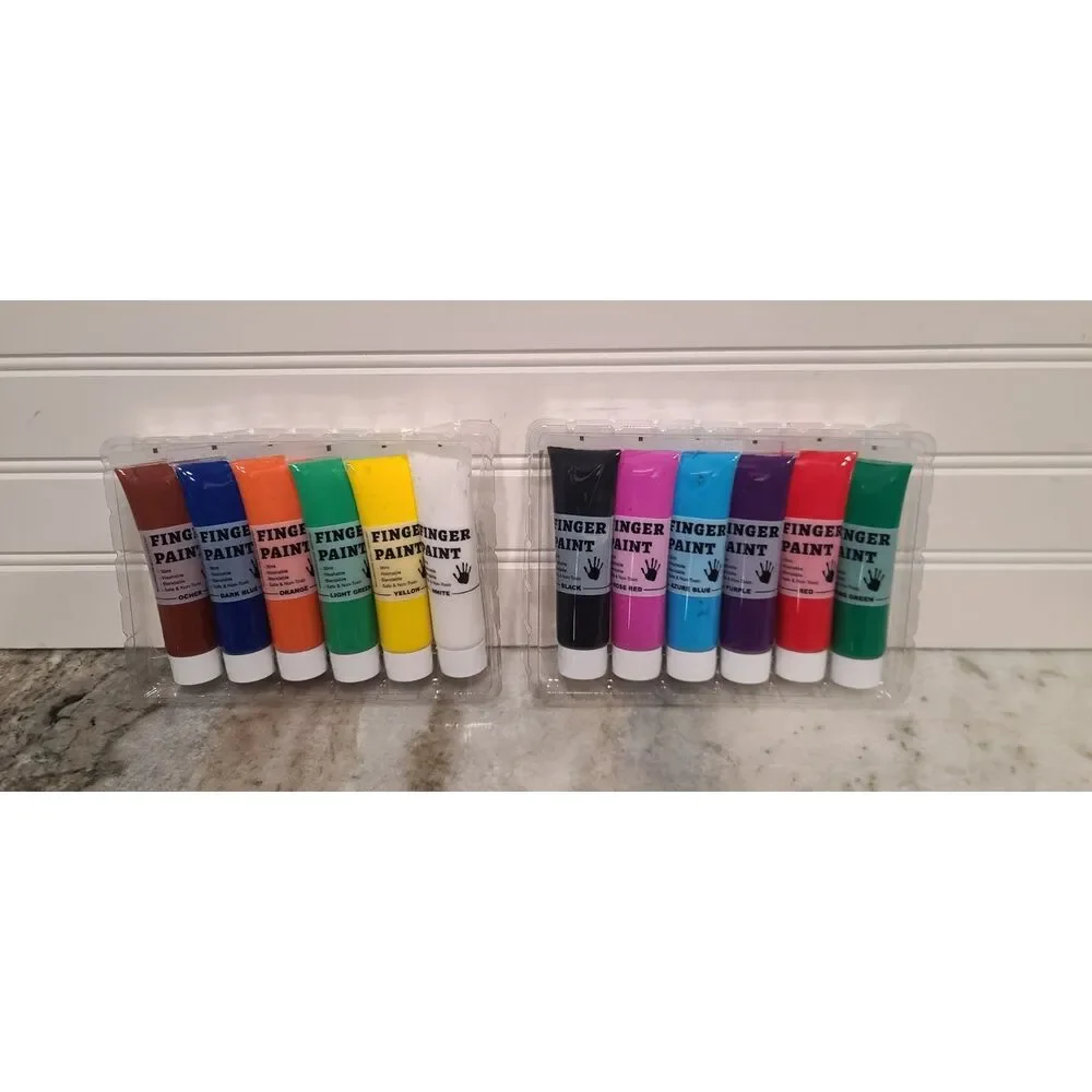 Fingerpaint & Supplies 12x36ml Washable-Blendable Kit